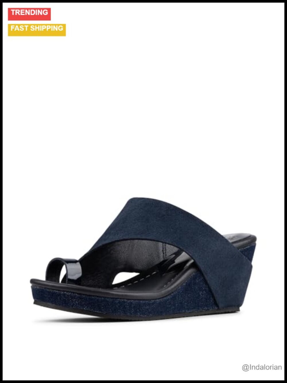 Womens Suede Wedge Sandals Open Toe Memory Foam Slip On Platform